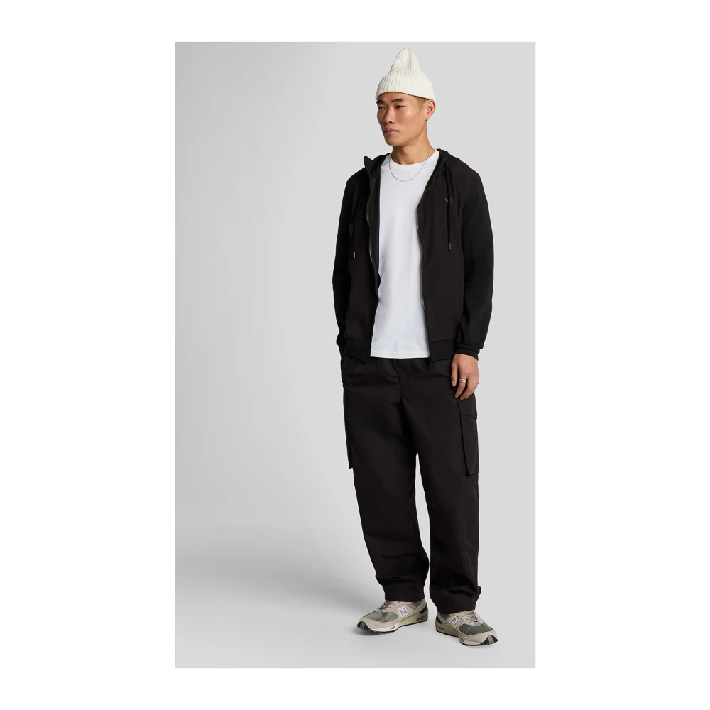 Lyle & Scott Middenlaag Softshell Hybrid Rits Door Hoodie Gray Heren