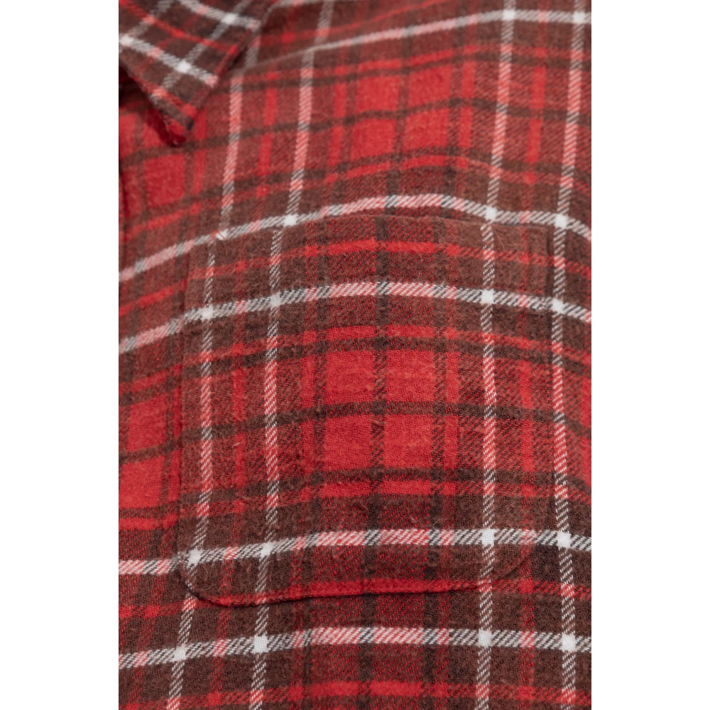 R13 Shirt met Ruitpatroon Red Dames