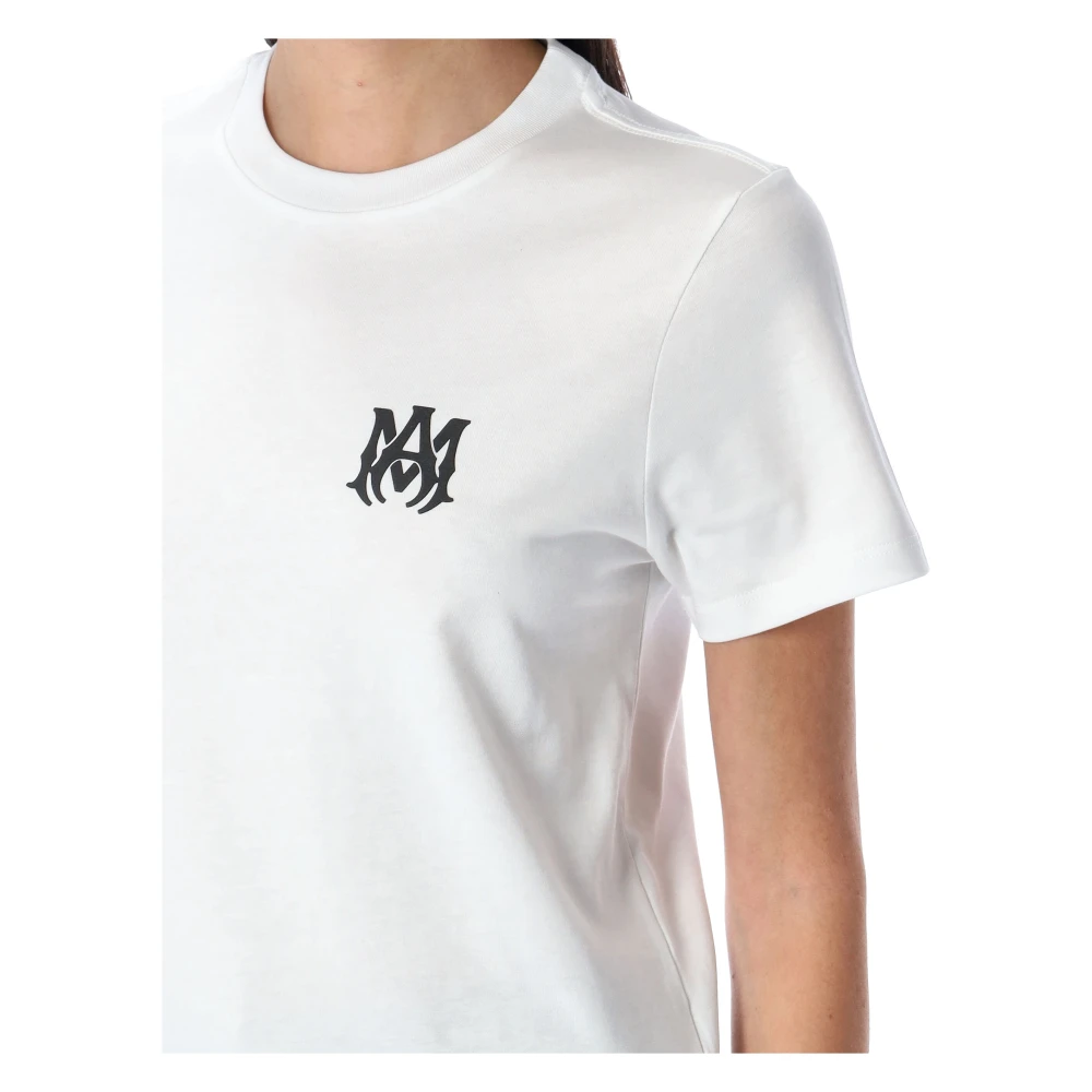 Amiri Core Logo T-shirt Korte Mouwen van Katoen White Dames