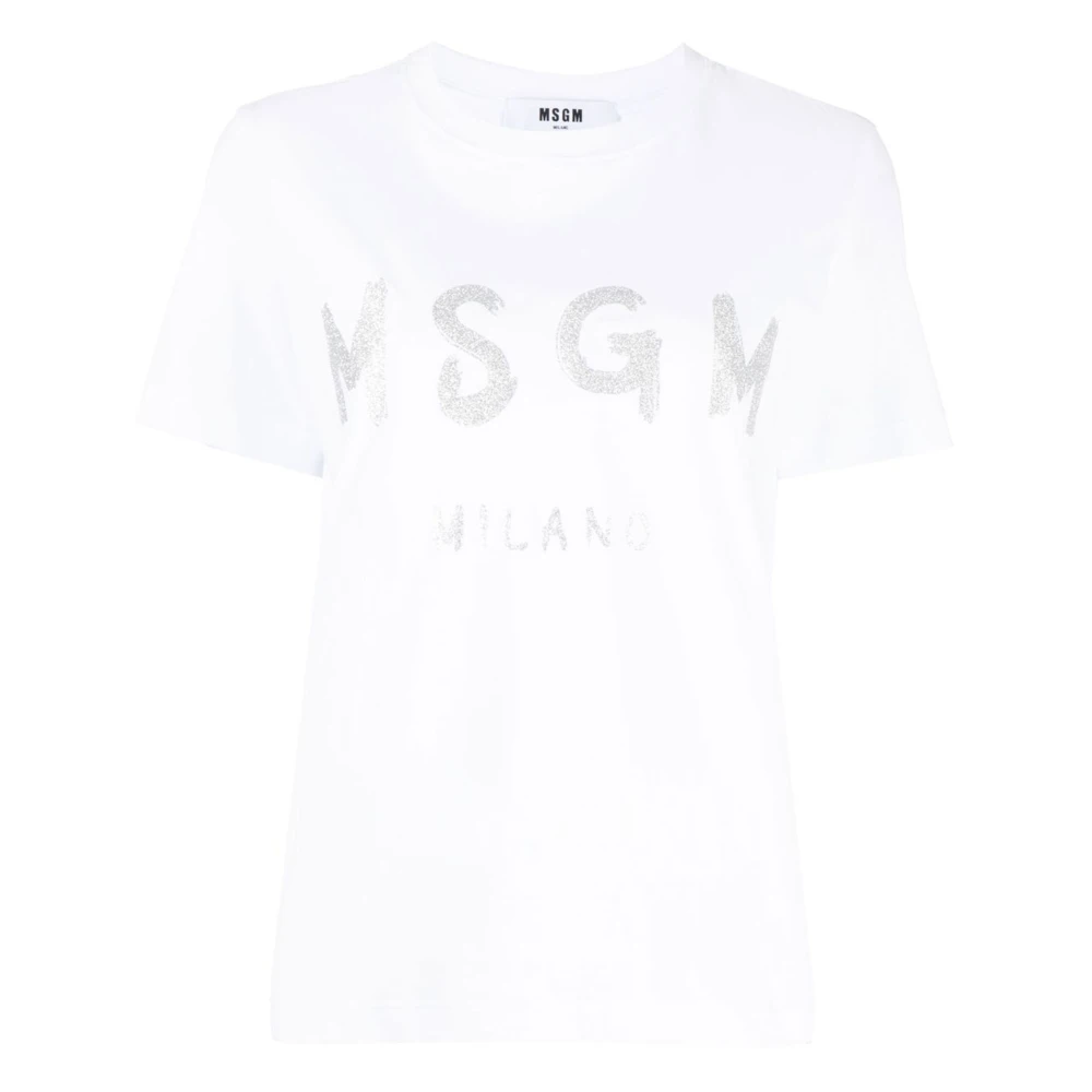 Msgm - Tops > T-Shirts - White - Msgm - Modalova
