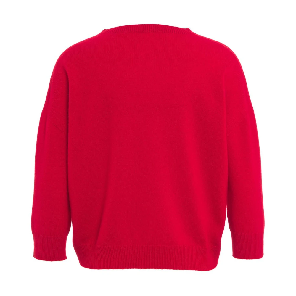 MVM Rode Cashmere Trui Aw24 Red Dames