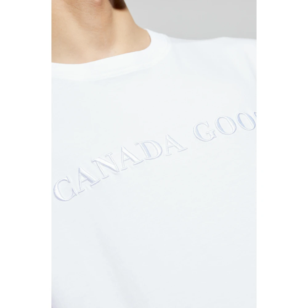 Canada Goose T-shirt met geborduurd logo White Heren