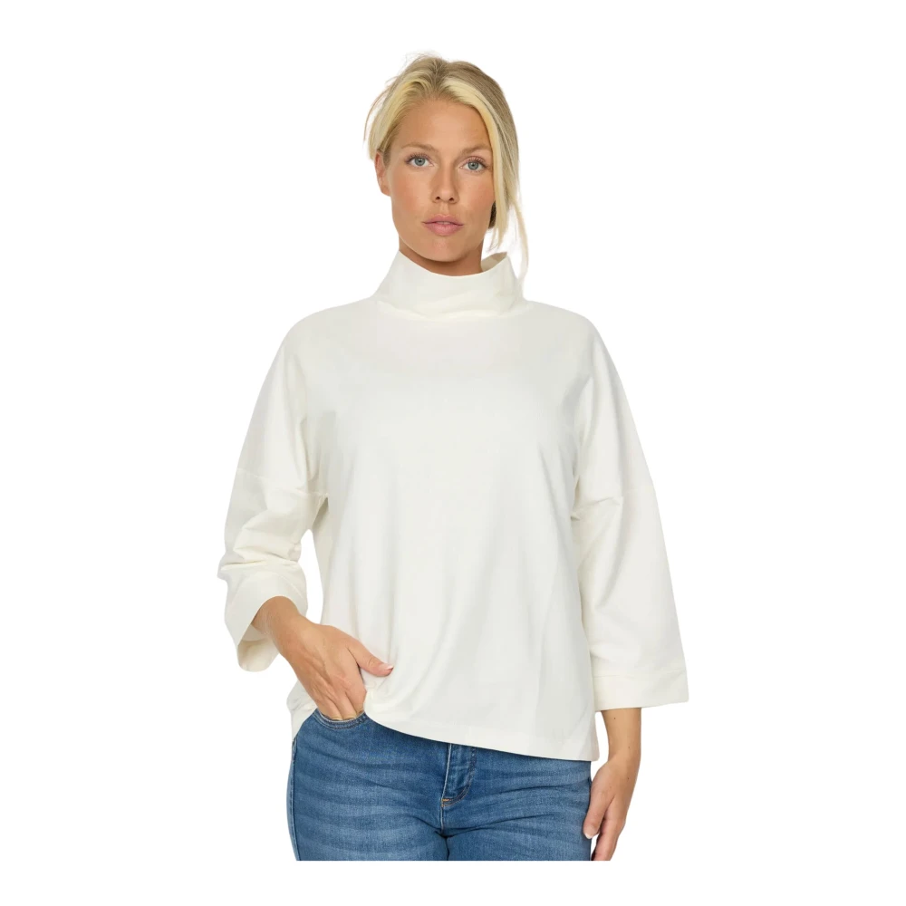 2-Biz Cloud Poncho met ¾ Mouwen White Dames