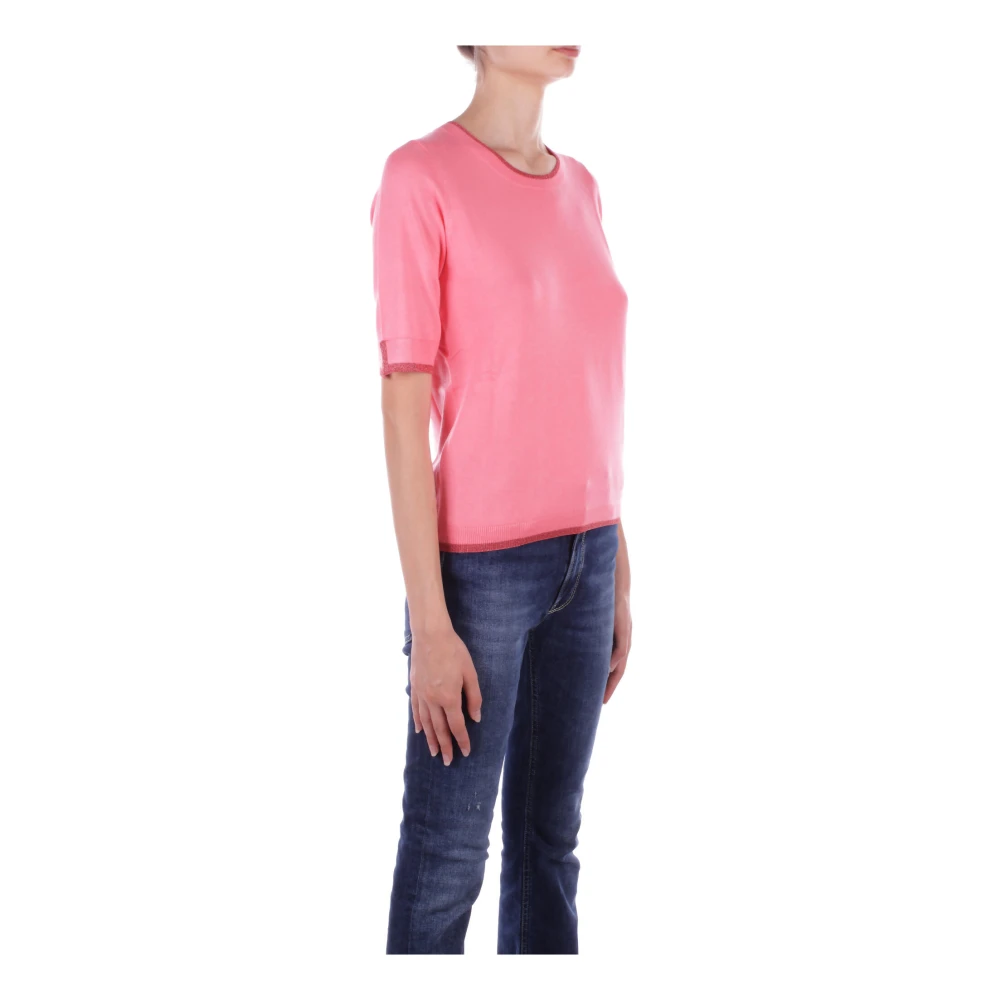 Liu Jo Fuchsia Sweater 1 Logo Side Pink Dames