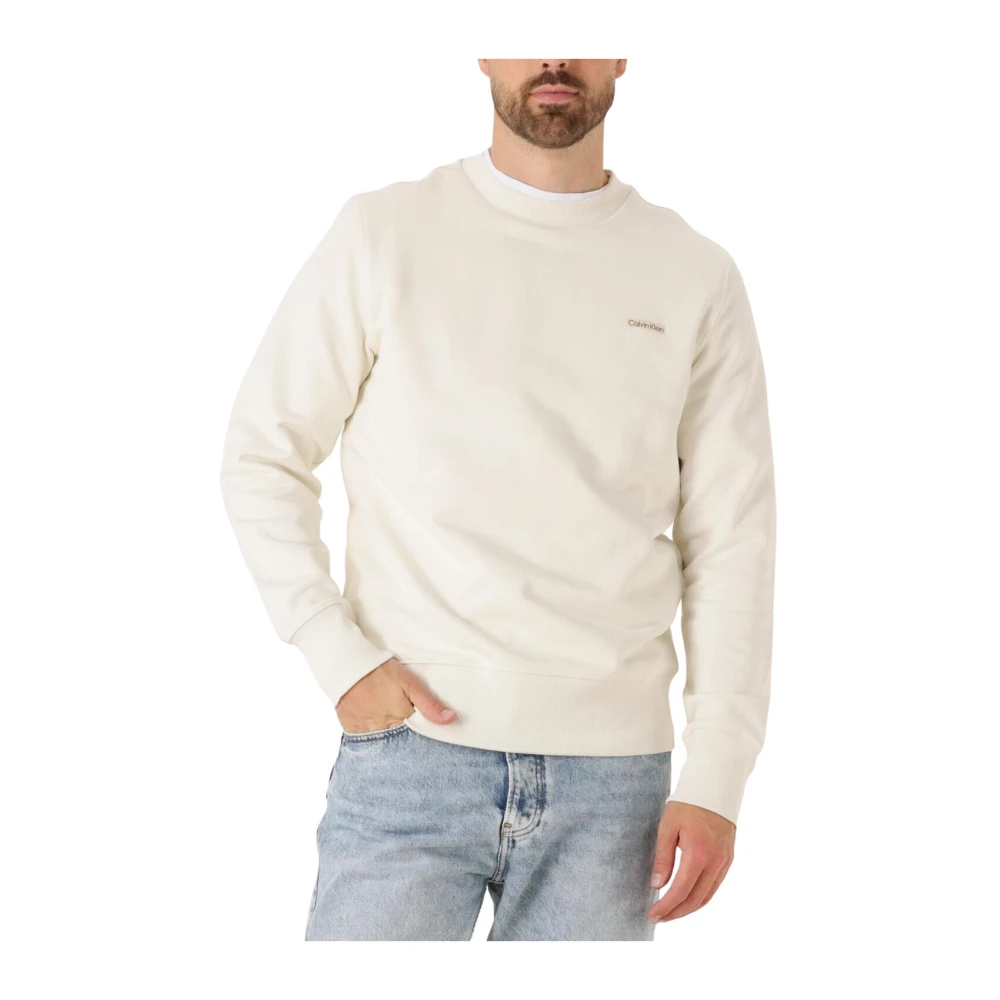 Calvin Klein Men's Beige Elegant Crew Neck Jumper - Sweatshirts - Xl - Sweatshirts & Hoodies