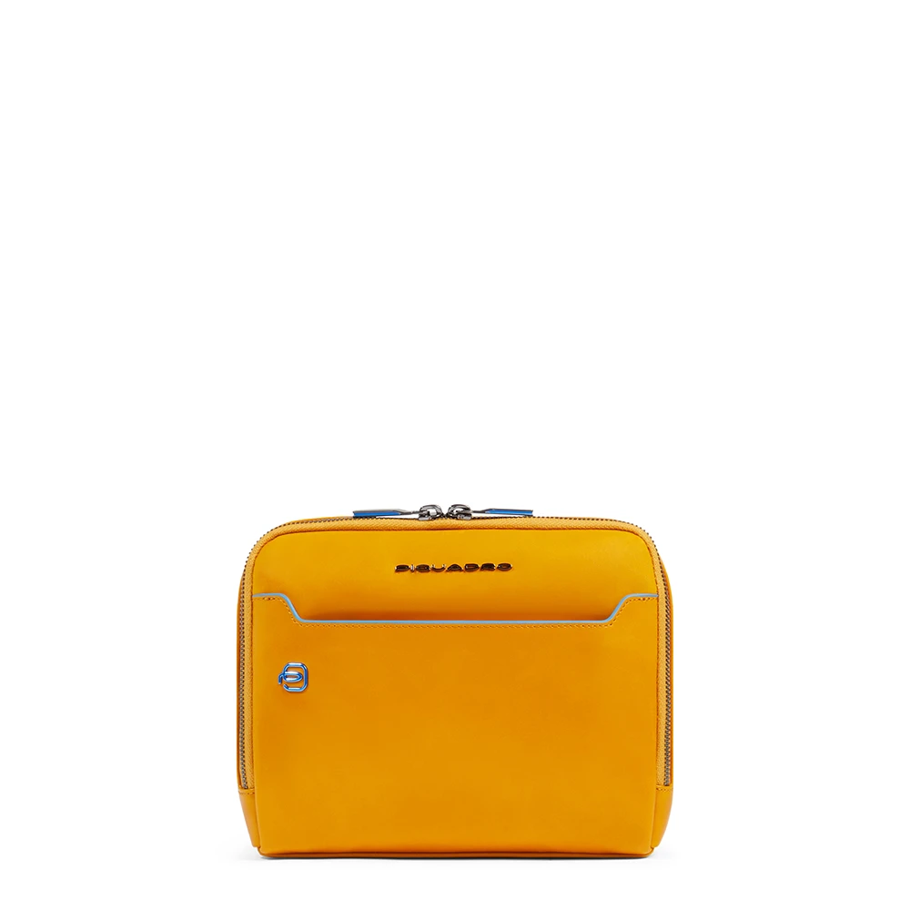 Piquadro Vrouw Geel Tassen Dames, One Size, Leer, Leren Crossbodytas