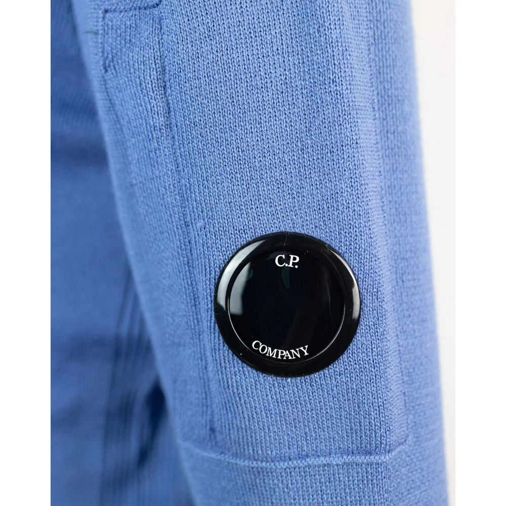C.P. Company Blauwe Sweaters met Lens Detail Blue Heren