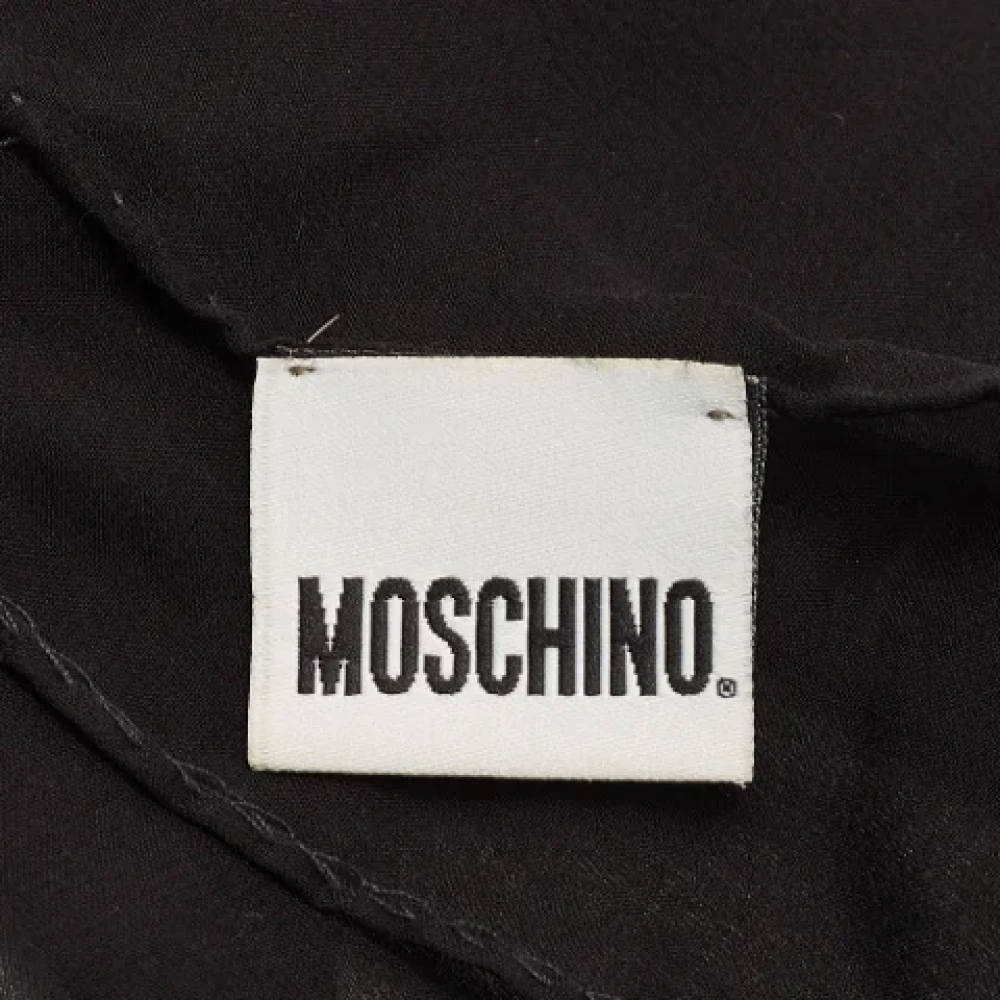 Moschino Pre-Owned Pre-owned Cotton scarves Black Dames