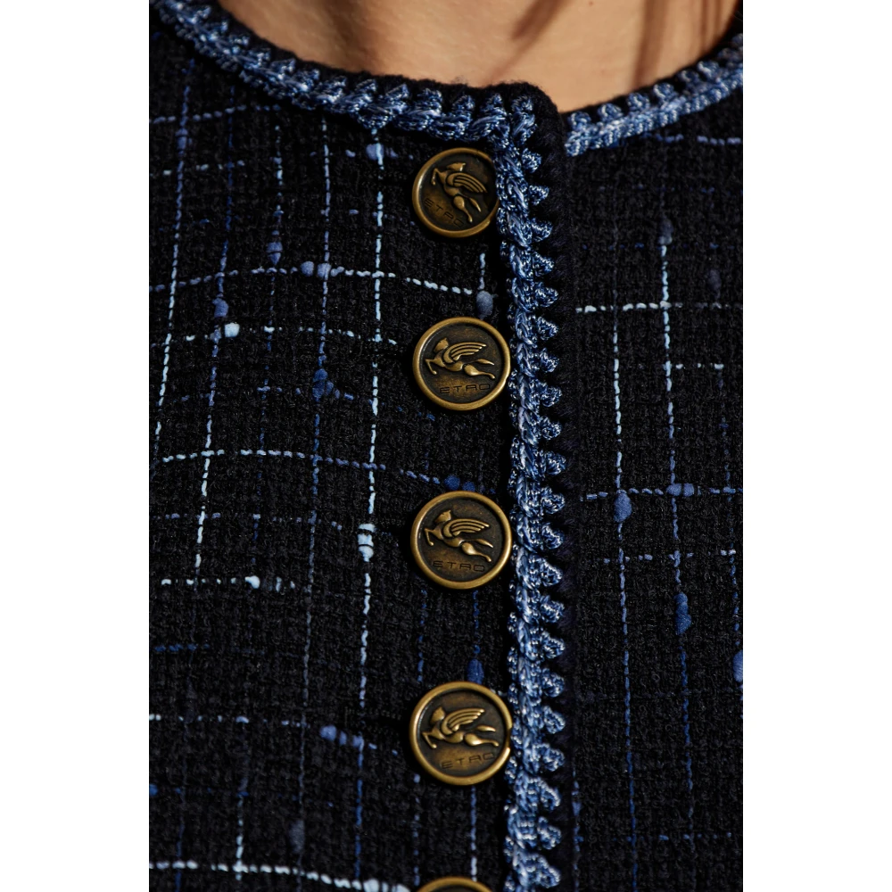 ETRO Tweed jas Blue Dames