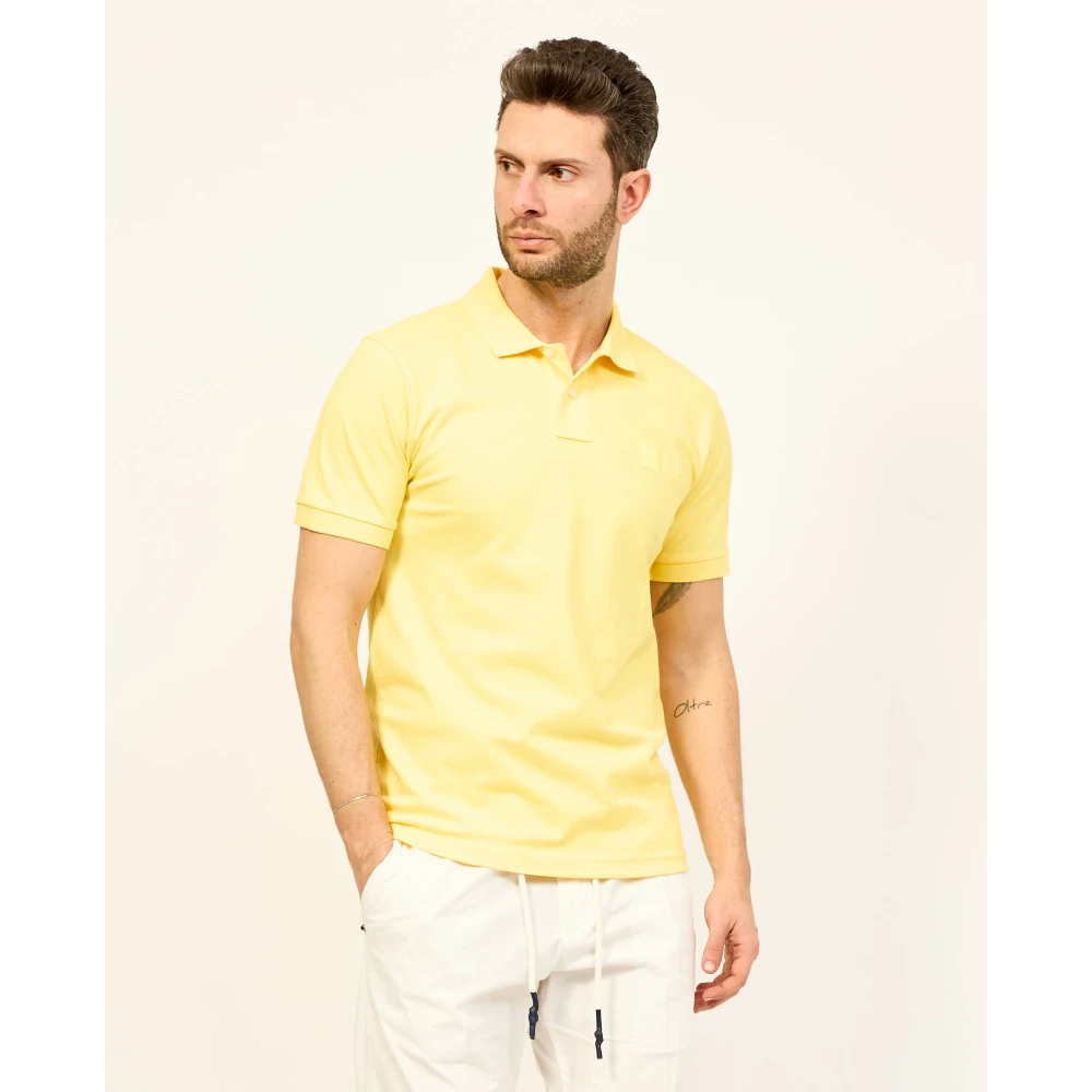 Boss Gele Polo Passenger T-shirt Yellow Heren