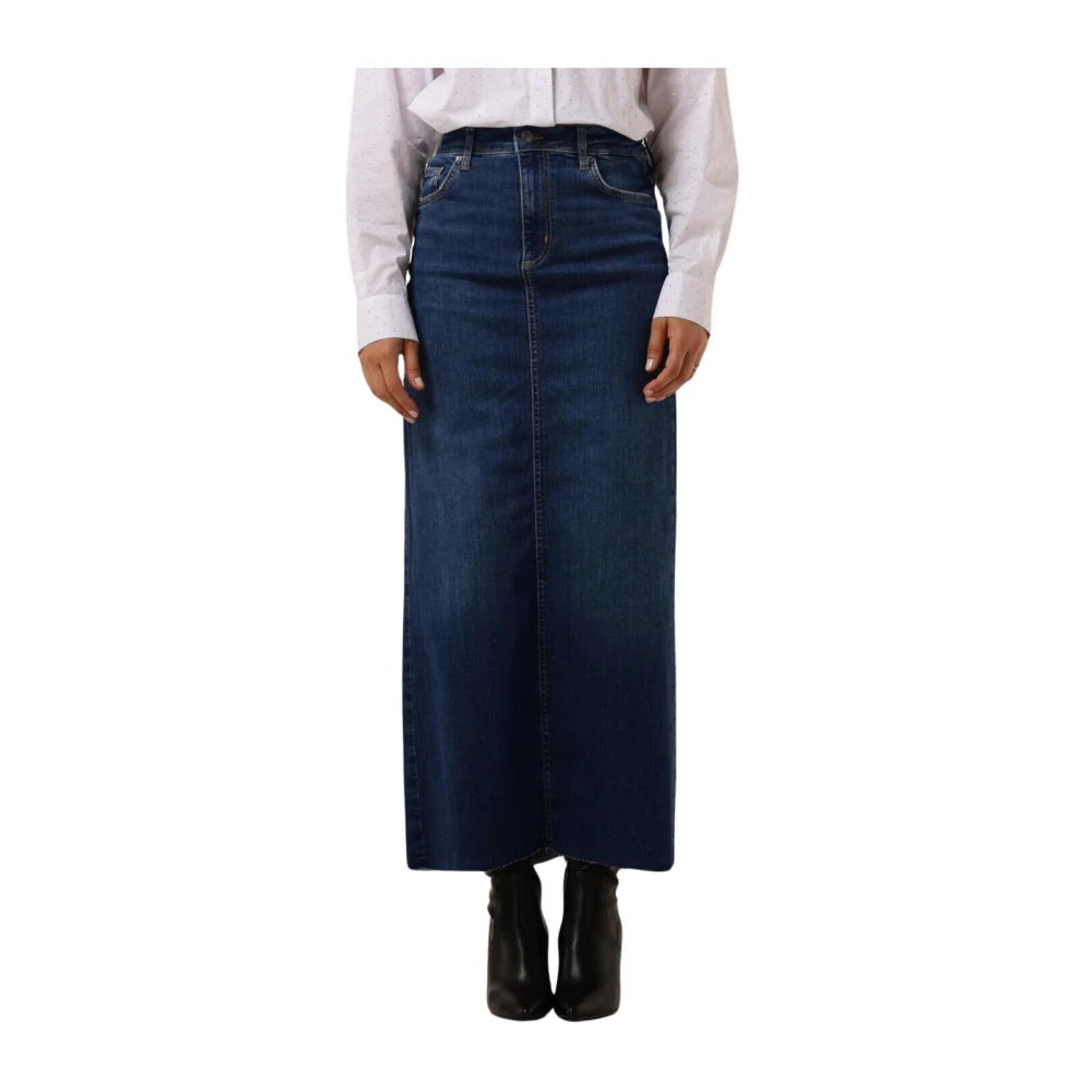 Liu Jo Denim Maxi Rok Blue Dames