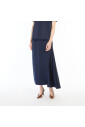 jupe-midi-satinee-bleue-avec-fente