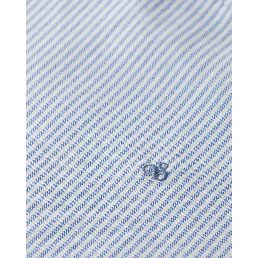 Scotch & Soda Gestreepte Oxford Blouse Vriendin Stijl Blue Dames