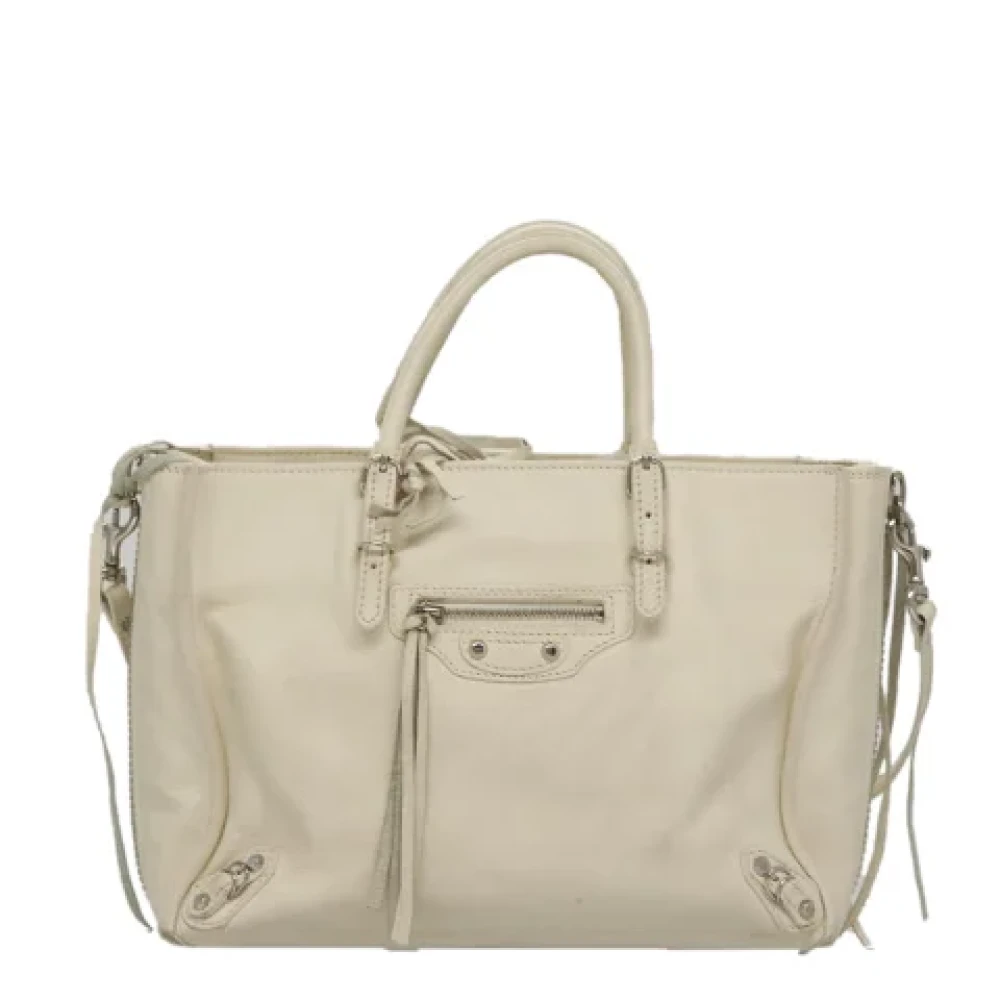 Balenciaga Vintage Pre-owned Leather handbags White Dames