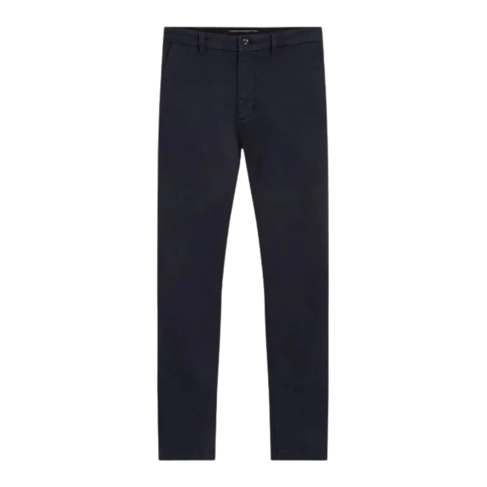 Tommy Hilfiger Heren Chino Broek Bleecker Structuur Blue Heren