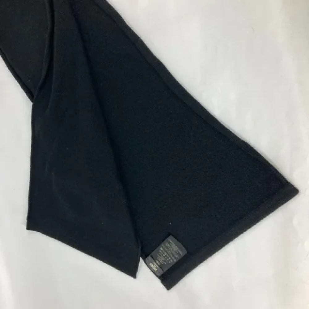 Fendi Vintage Pre-owned Wool scarves Black Dames