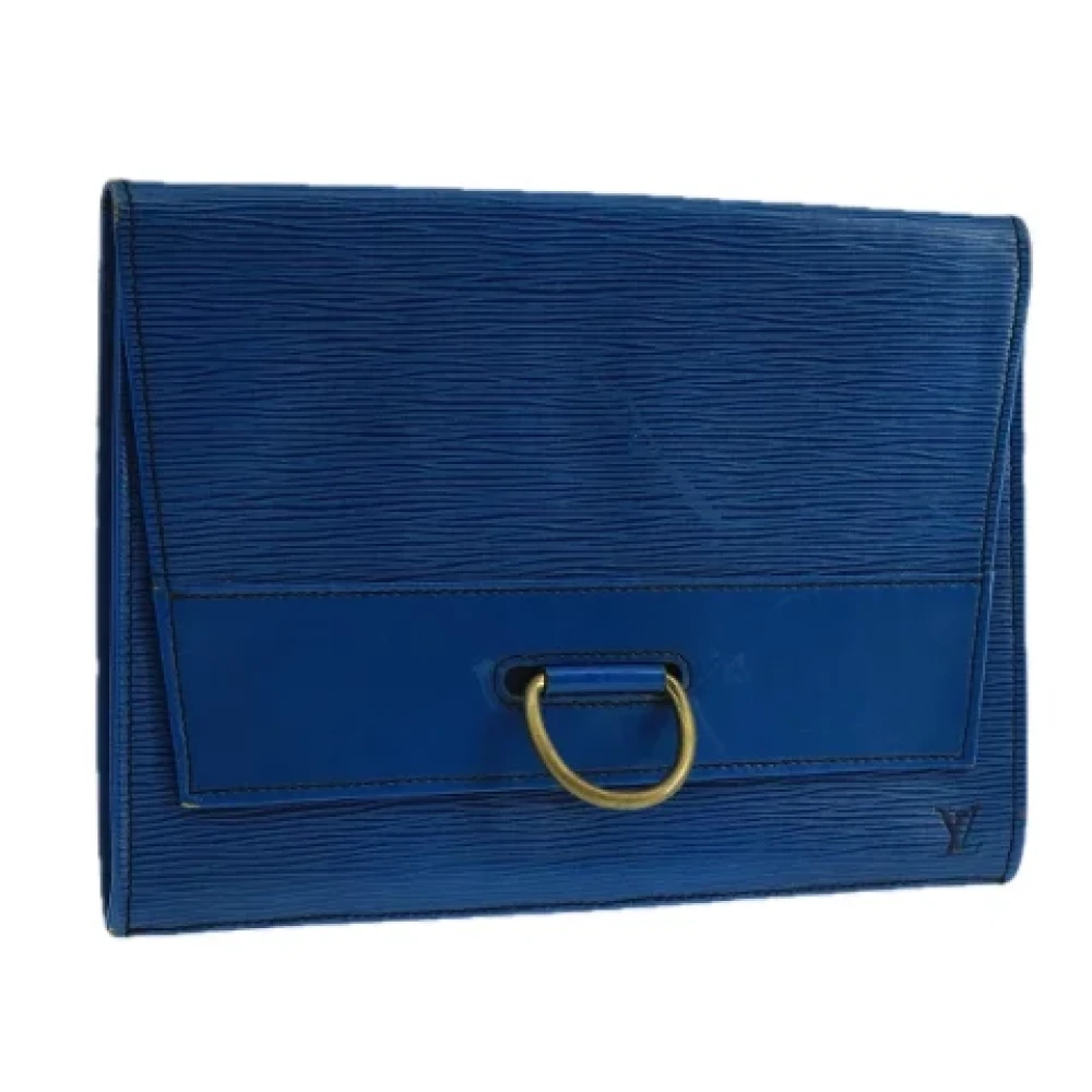 Louis Vuitton Vintage Pre-owned Leather clutches Blue Dames