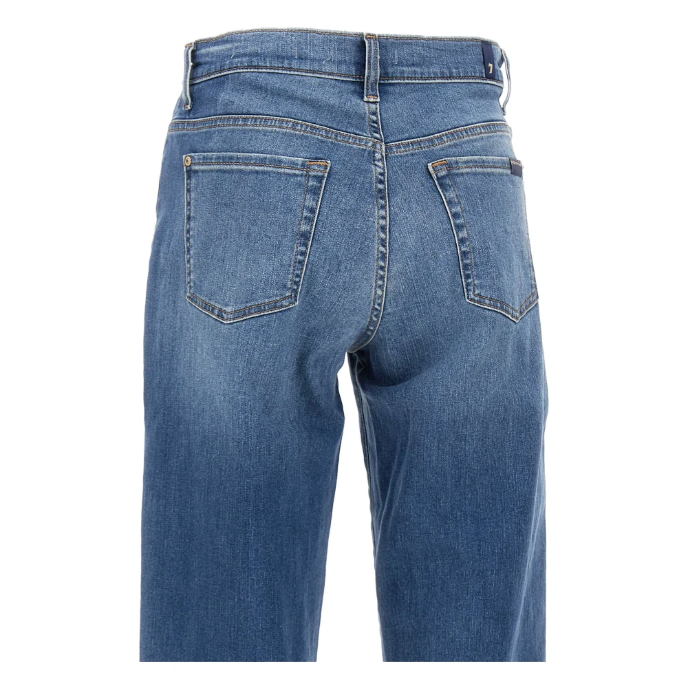 7 For All Mankind Jeans Straight Pre-owned Blue Dames