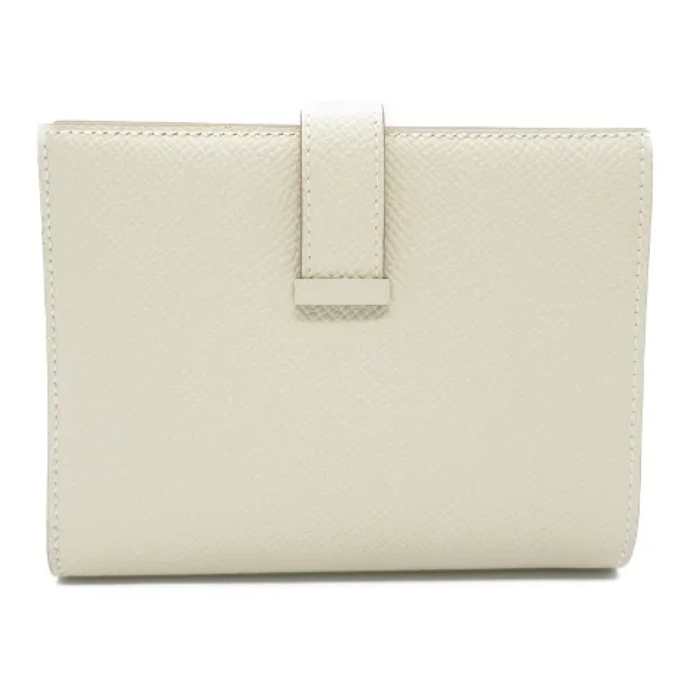 Hermès Vintage Pre-owned Leather wallets Beige Dames