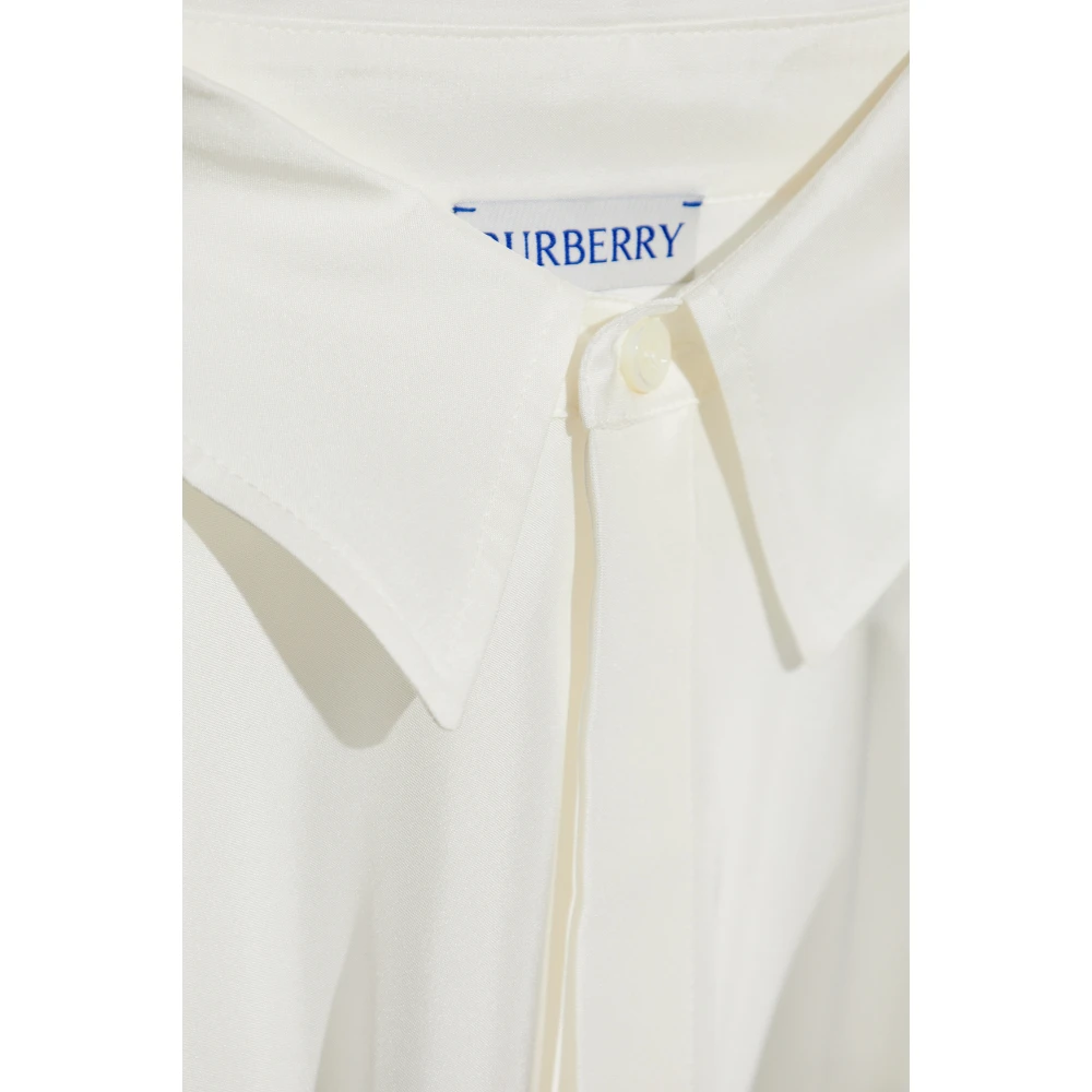 Burberry Zijden overhemd White Dames