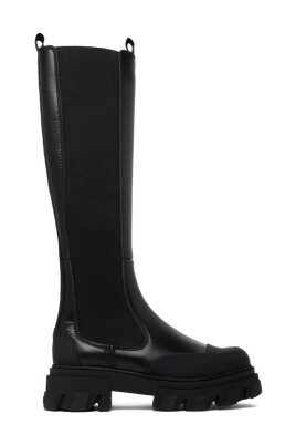 black-leather-knee-length-boots