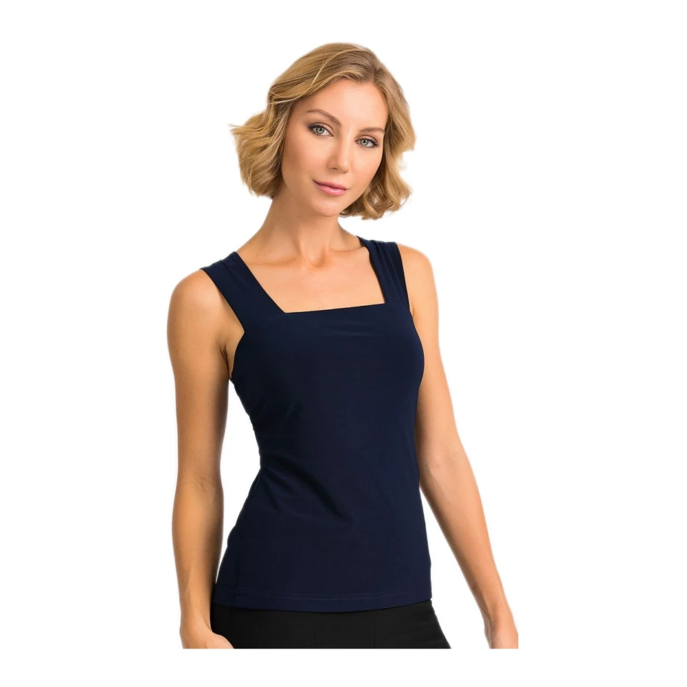 Joseph Ribkoff Mouwloze Top Blue Dames