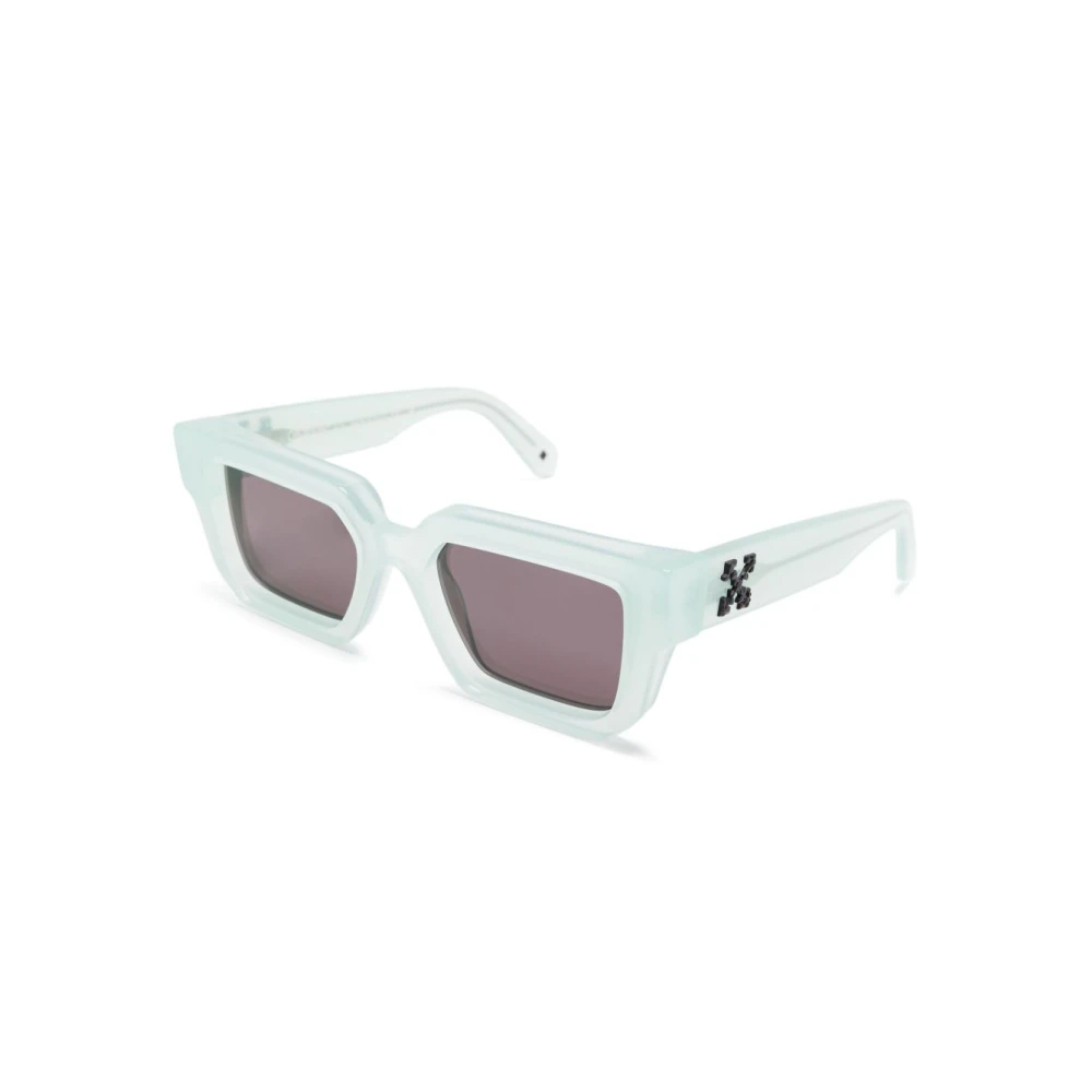 Off White Unisex Green Sunglasses, 52 Mm, Acetate Sunglasses Stylish Design