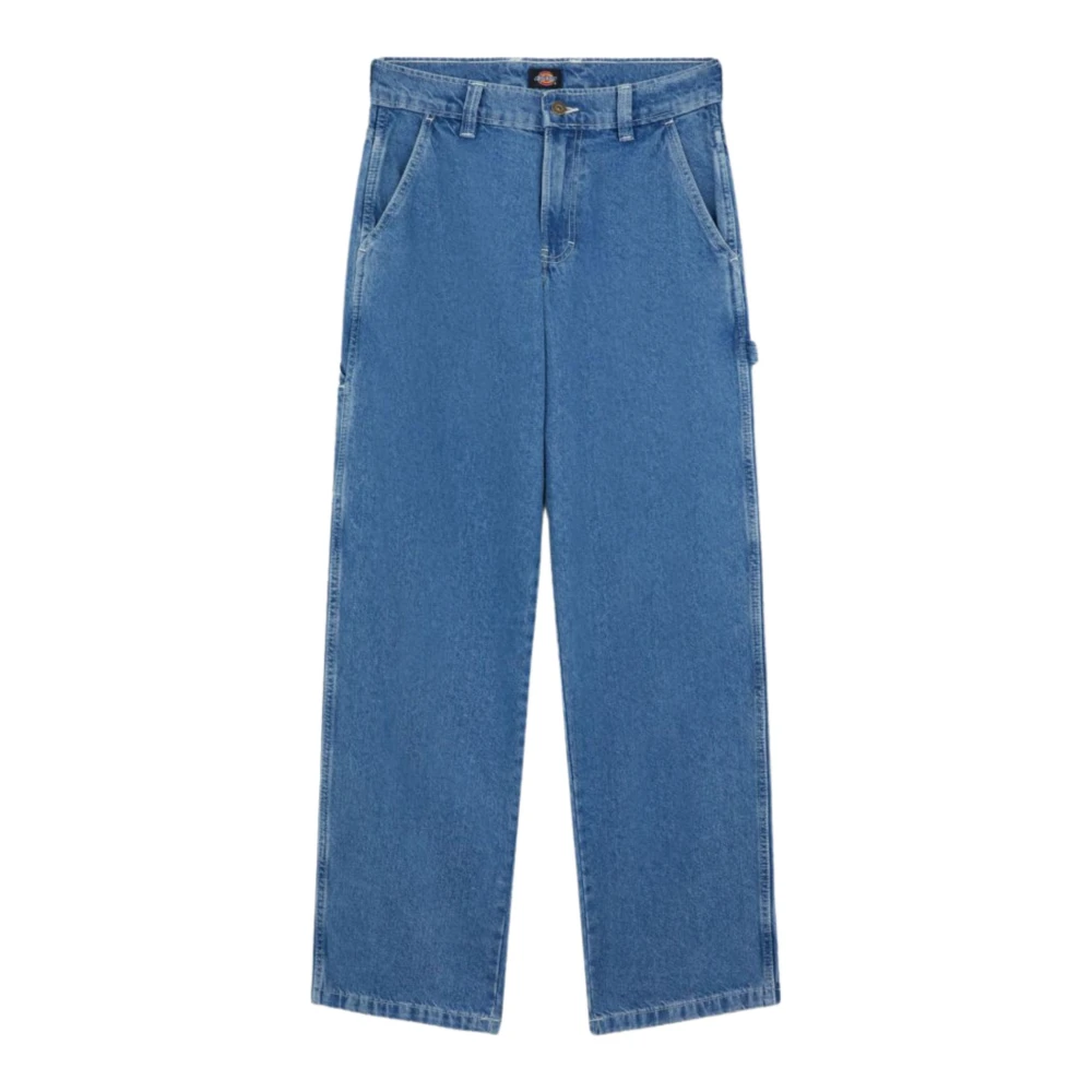 Dickies Women's Blue Wide Jeans, W29, Carpenter Trousers Stevensville Style