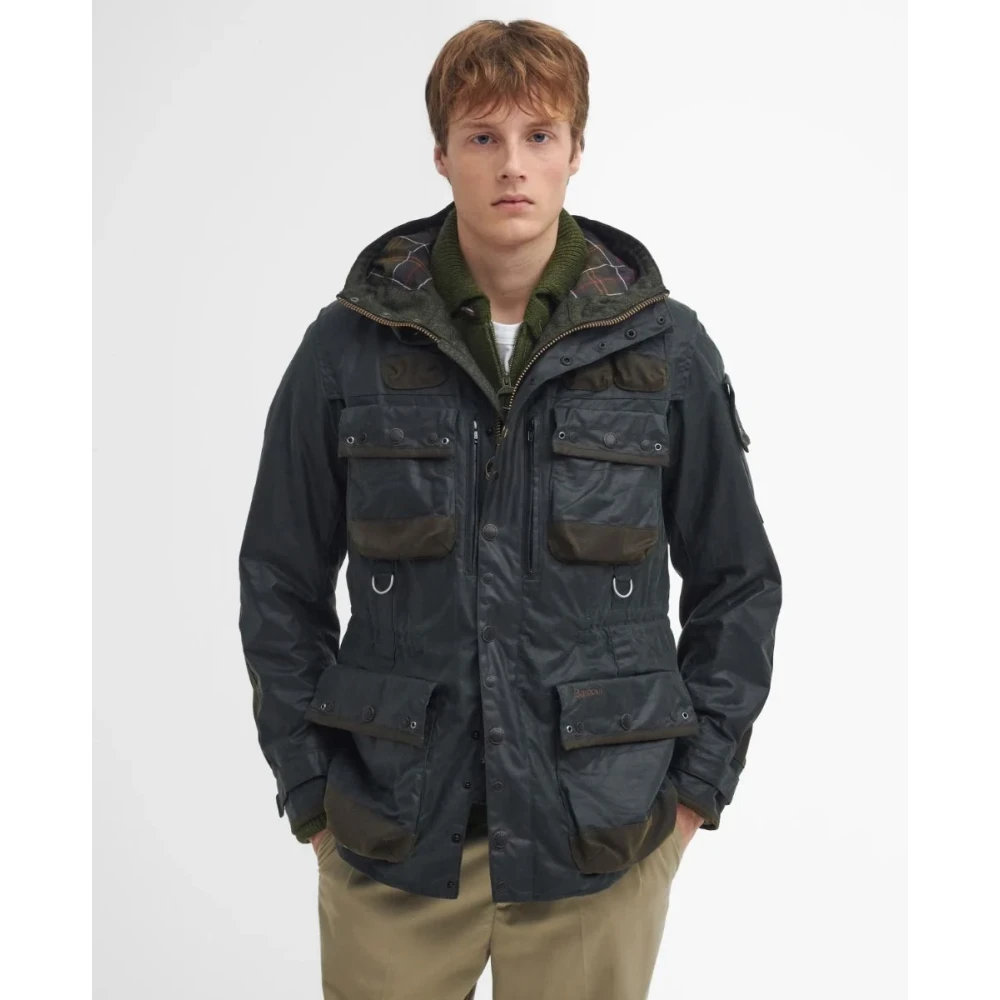 Barbour Militaire Gewaxte Jas Geïnspireerd door Durham Green Heren