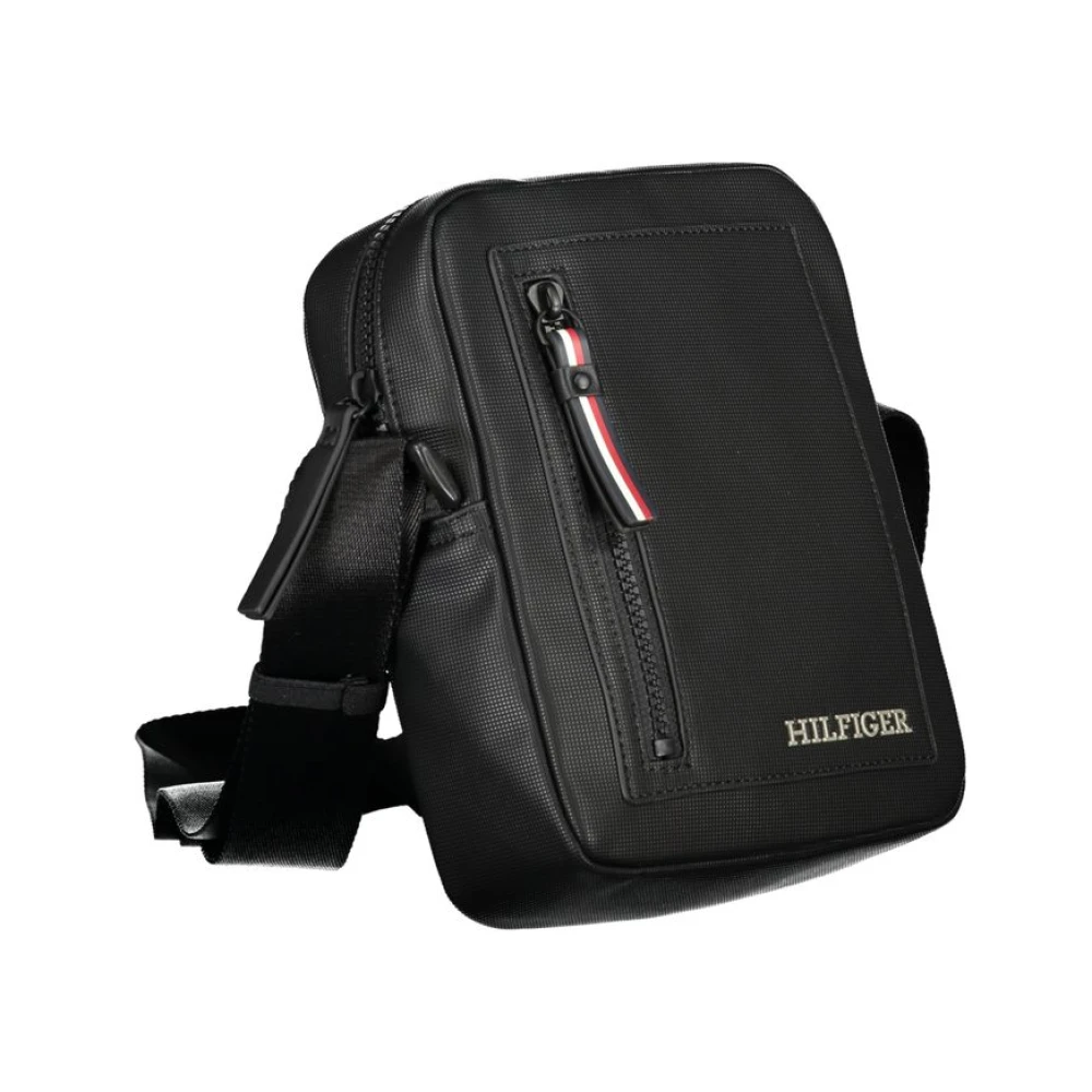 Tommy Hilfiger Zwarte Schoudertas met Verstelbare Band Black Heren