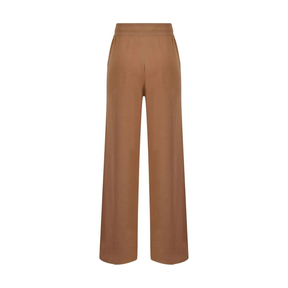 pinko Hoge taille katoenen broek Love Birds Brown Dames