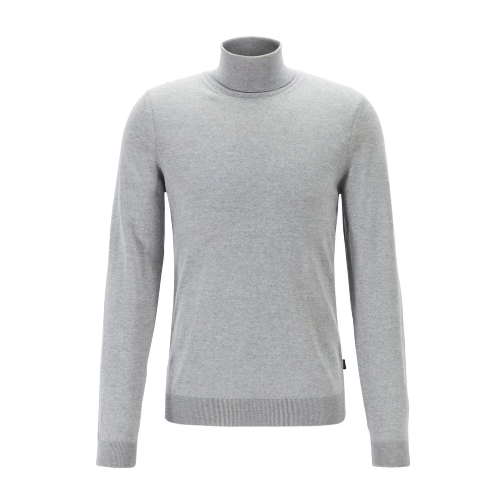 Hugo Boss Silvergrå Turtleneck Sweater Gray, Herr