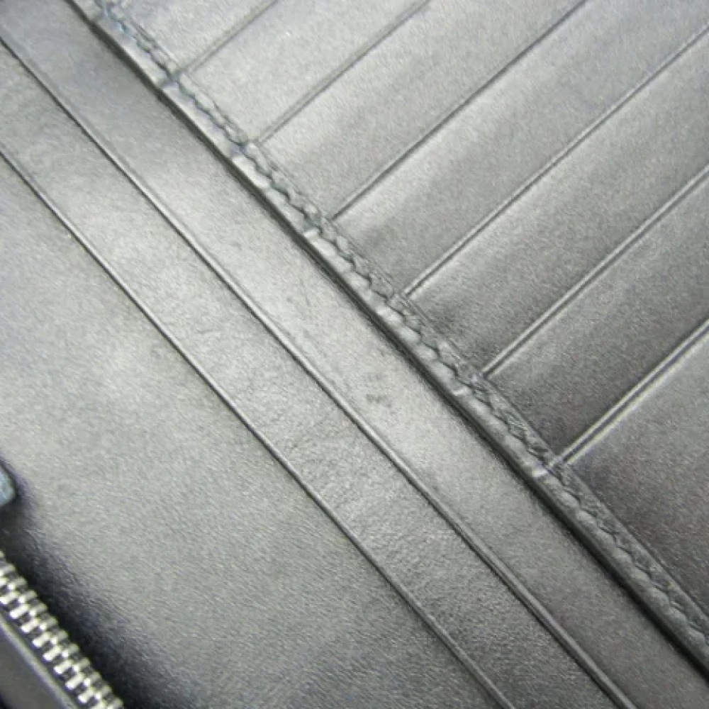 Bvlgari Vintage Pre-owned Leather wallets Gray Dames