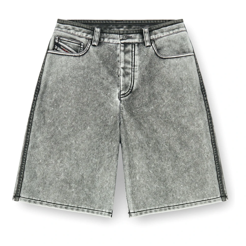 Diesel Donna Grigio Pantaloncini, S, New, - Immagine 5