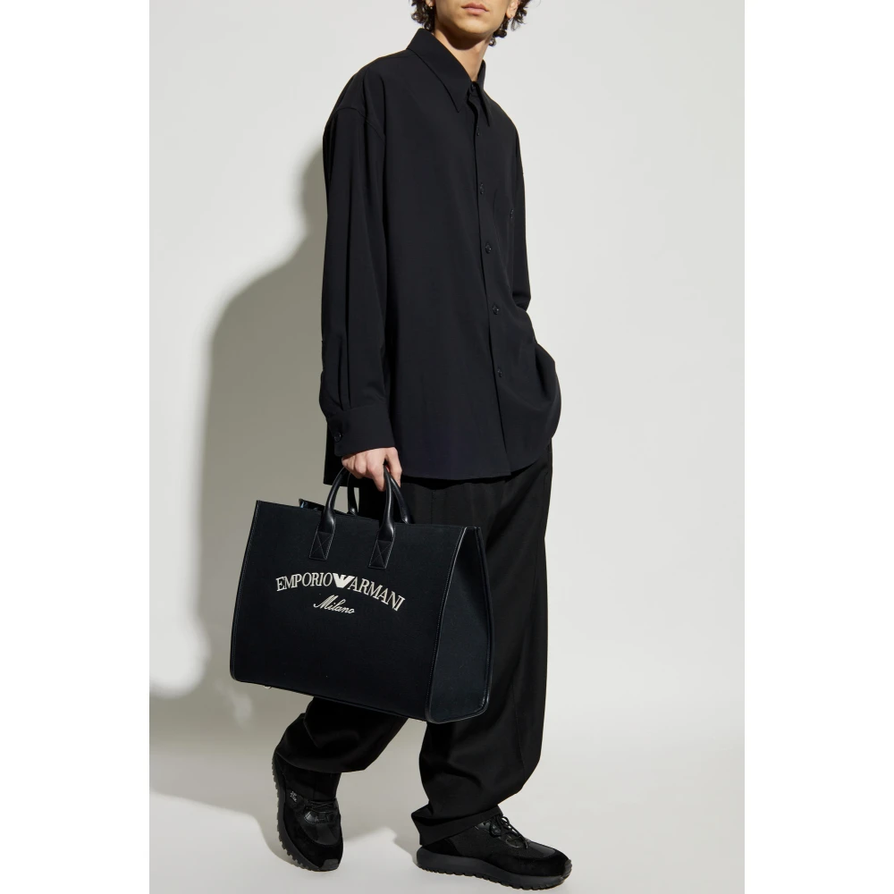 Giorgio Armani Overhemd met zak Black Heren