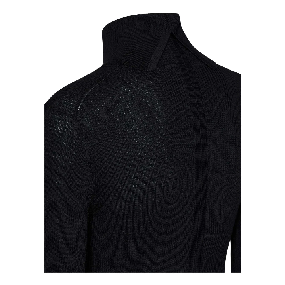 P.a.r.o.s.h. Zwarte wollen coltrui gebreide trui Black Dames