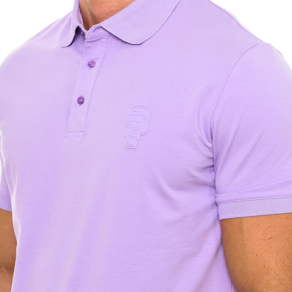 Karl Lagerfeld Polo met korte mouwen Purple Heren