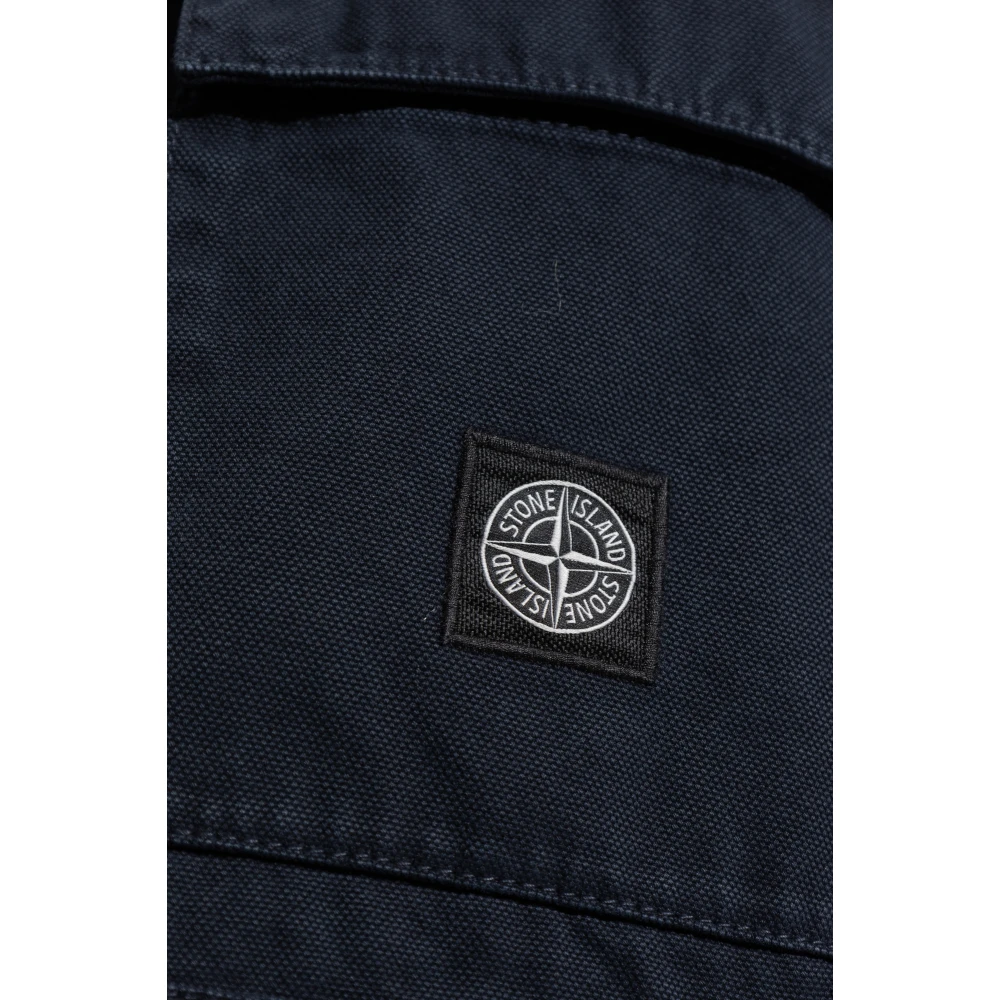 Stone Island Denim jas Blue Heren