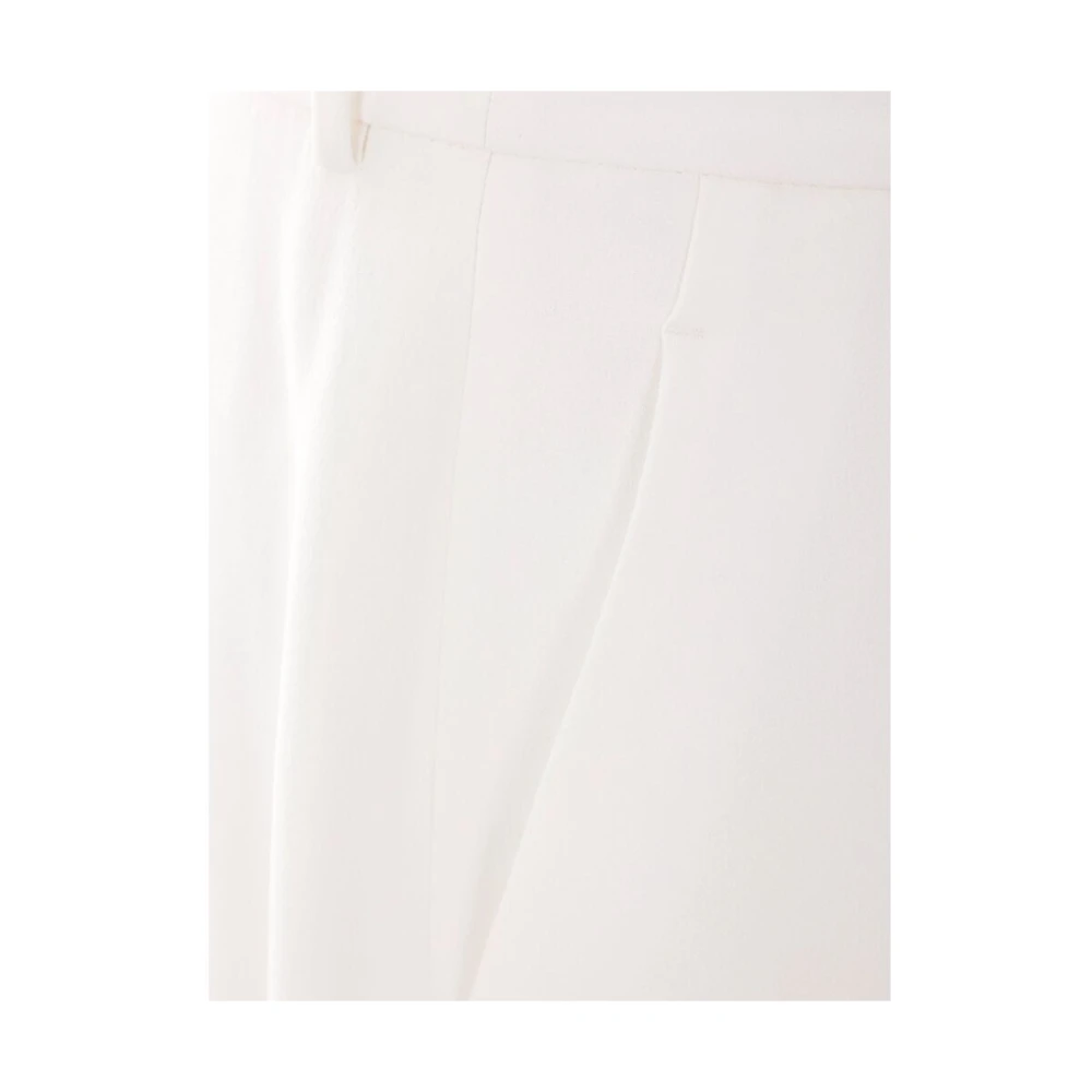 Ermanno Scervino Witte Zijzakbroek Persvouw White Dames