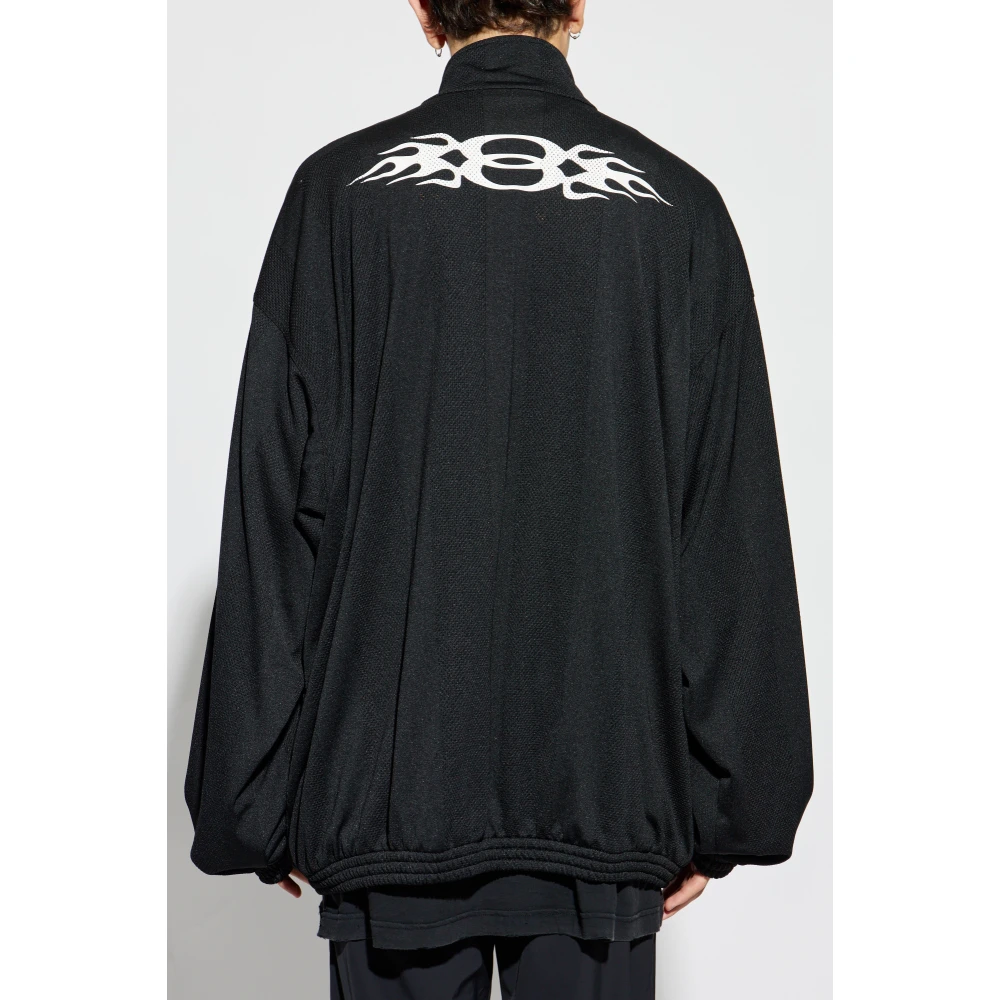 Balenciaga Jas met Gedrukt Logo Black Heren