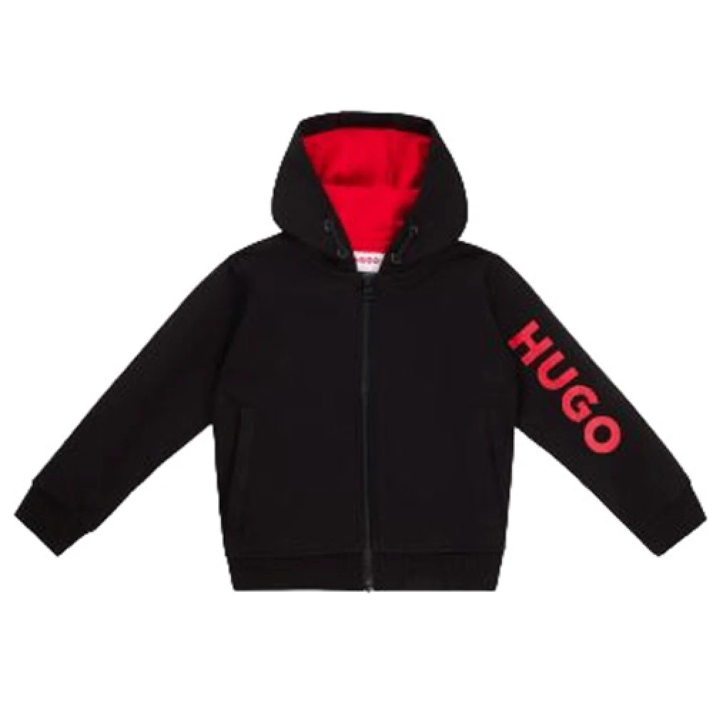 Hugo Boss Svart Junior Zip Tröja Black, Pojke