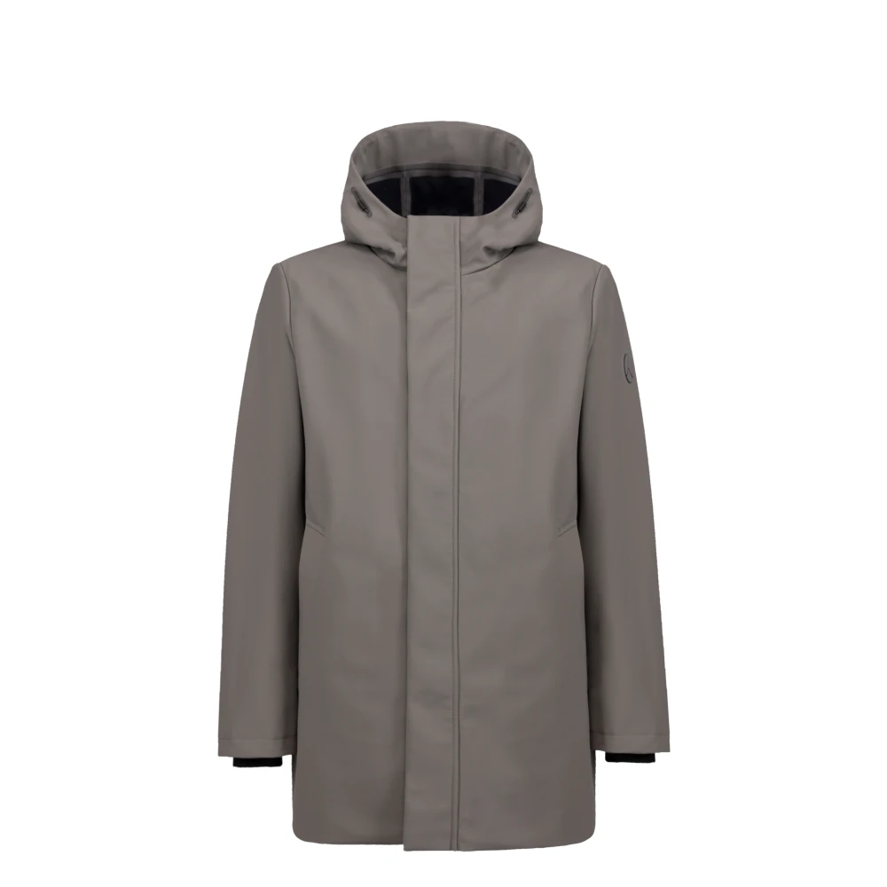 People of Shibuya Waterdichte parka met capuchon en reflecterende details Gray Heren