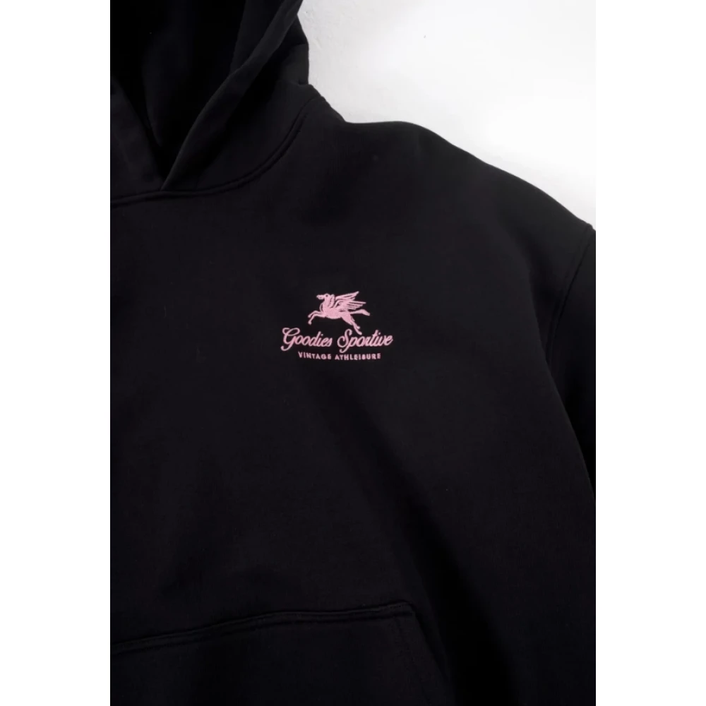 Goodies Sportive Contrast Hoodie voor Stijlvolle Atleten Black Heren