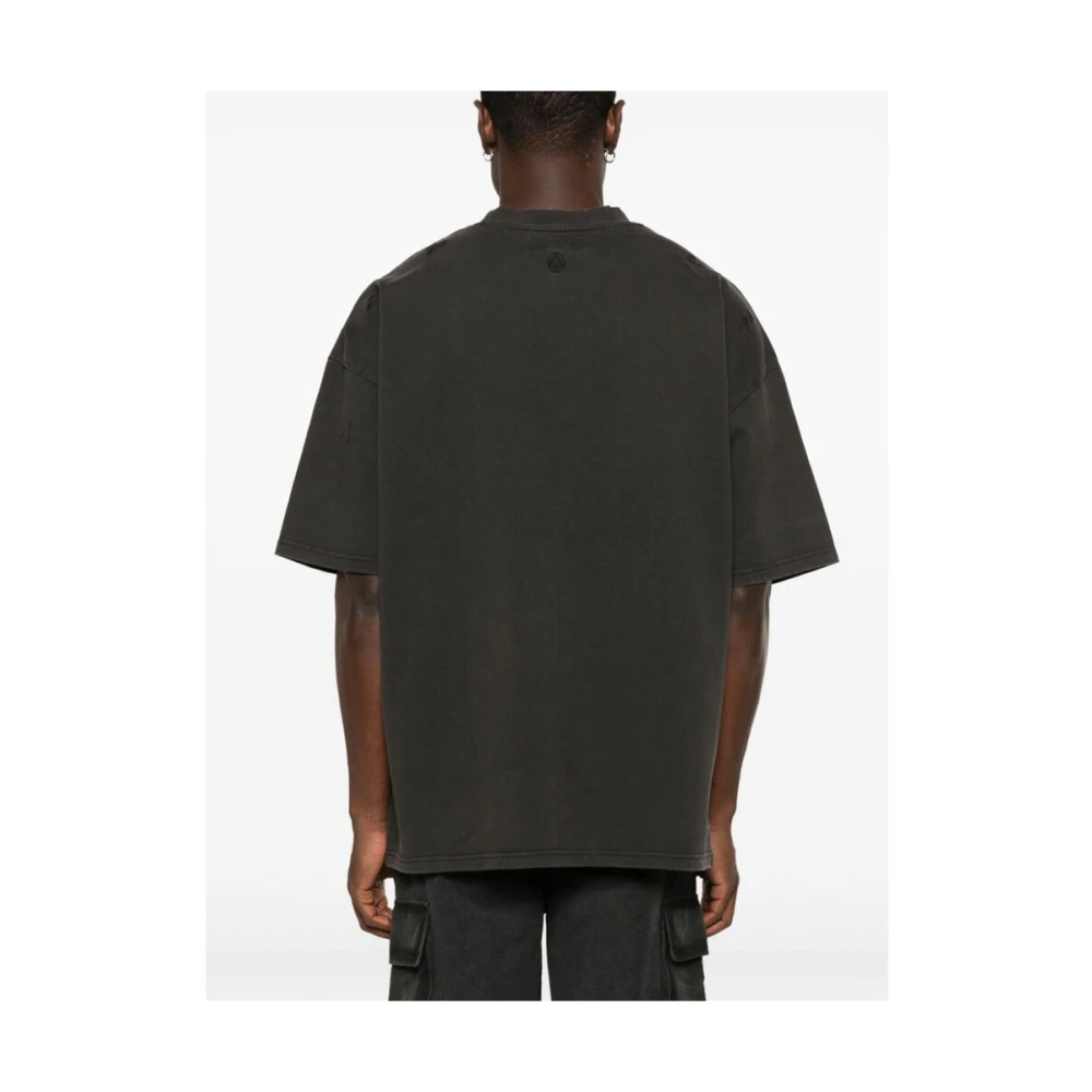 Untitled Artworks Grafische Print Katoenen T-shirt Gray Heren