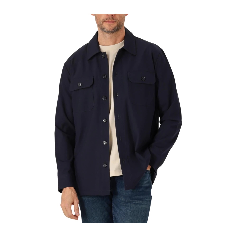 Matinique Navy Overshirt voor Heren Black Heren