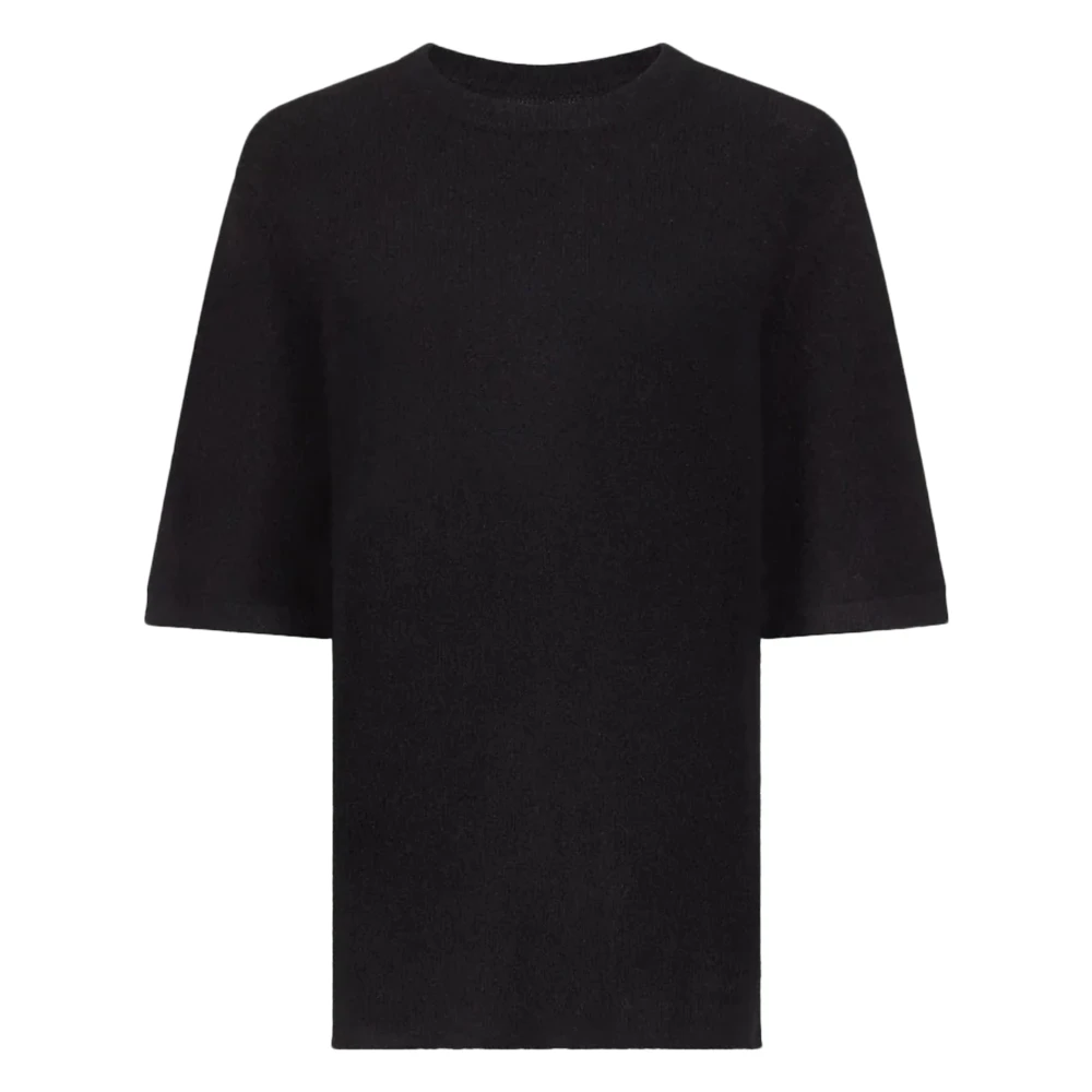 Loulou Studio Men's Black Raven Short Sleeve Sweater