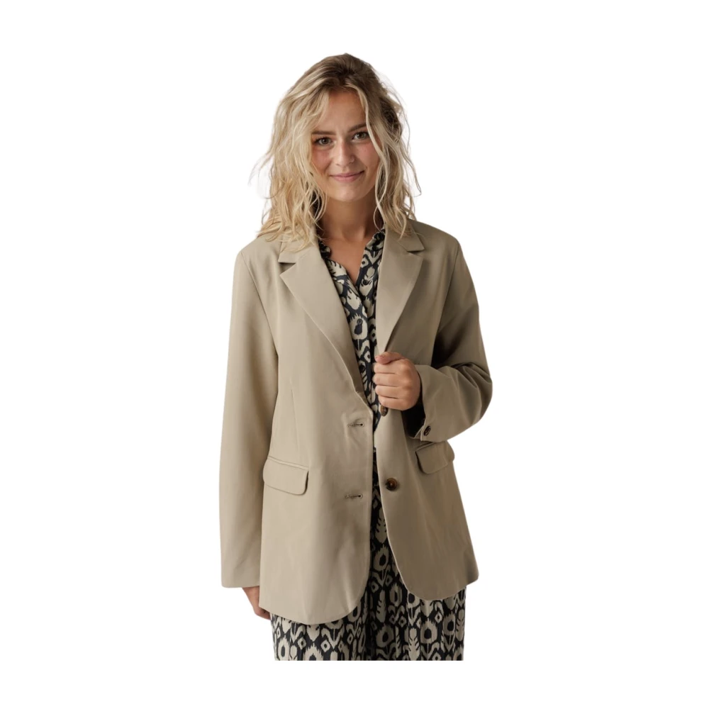 Samsøe Zilver Salie Blazer met 2 Knopen Green Dames