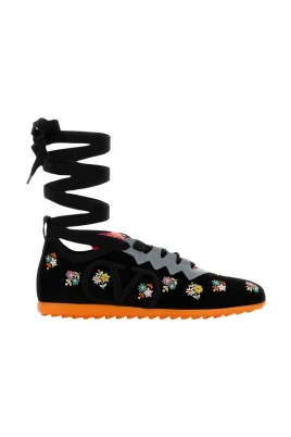 Broderade Sneakers med Omlottband