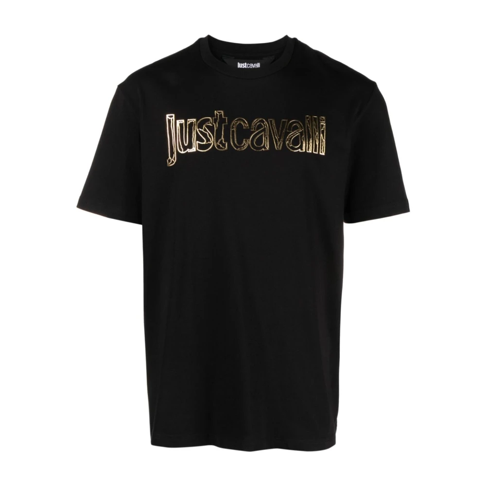 Just Cavalli Logo Loose Fit T-Shirt Black Heren