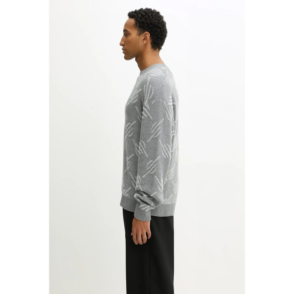 Pullover Daily Paper Tevin Monogram Knit Sweater Grey XL - Bild 4